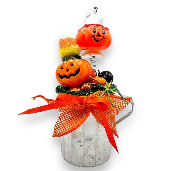 Other - Halloween Retro Spooky Ghost Assemblage Display Vintage One Of A Kind 7” Decor